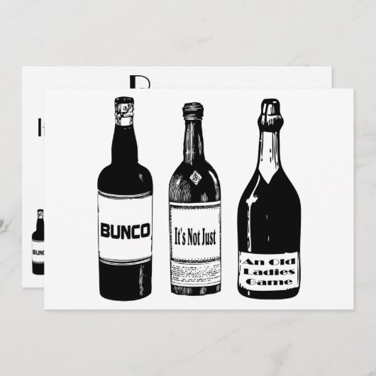 Invitation Bunco (Devant / Derrière)