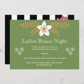 Invitation Bunco Bunko Décembre Fête (Devant / Derrière)