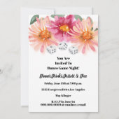 Invitation Bunco Floral Dice Game Party (Dos)