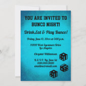 Invitation Bunco Girls Night Out Bunco Dice (Dos)