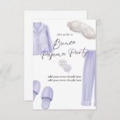 Invitation bunco pajama party (Devant / Derrière)