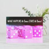 Invitation Bunco Pink Dice Party (Debout devant)