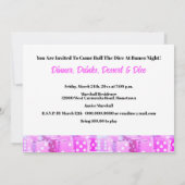 Invitation Bunco Pink Dice Party (Dos)