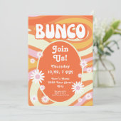Invitation Bunco super rose et orange (Debout devant)
