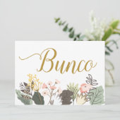 Invitation Bunco Woodland Floral Party (Debout devant)