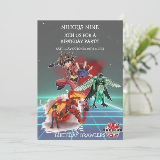 INVITATION BUNDLE D'ANNIVERSAIRE BAKOUGAN (Debout devant)