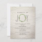 Invitation Bundle De Joy Greenery Baby shower En Brick De Ser (Devant)