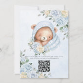 Invitation Bundle Joy Bear Blue Floral Boy Baby shower (Dos)