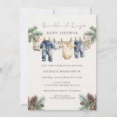 Invitation Bundle of Boy Baby Shower Winter Boy Shower (Devant)