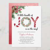 Invitation Bundle of Joy est sur le chemin Baby shower de Noë (Devant / Derrière)