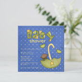 Invitation Bundle of Joy :: Vert :Invitation Baby shower (Debout devant)