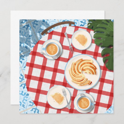 Invitation Bundt Cake and Coffee for Two (Devant / Derrière)