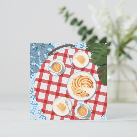 Invitation Bundt Cake and Coffee for Two (Debout devant)