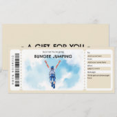 Invitation Bungee Jumping Ticket Gift Certificate (Devant / Derrière)
