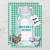 Invitation Bunko - Style champêtre ou Hillbilly (Devant / Derrière)