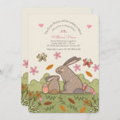 Invitation Bunnies Brown (Devant / Derrière)