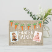 Invitation Bunnies & Carottes Pâques Minis Photographie Circu (Debout devant)