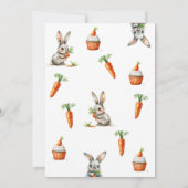 Invitation Bunnies et carottes 9e fête d'anniversaire (Dos)