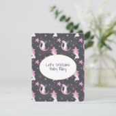 Invitation Bunnies et étoiles d'or sur Grey (Debout devant)