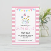 Invitation Bunnies, papillons et marguerites Brunch de Pâques (Debout devant)