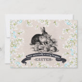 Invitation Bunnies vintages Custom Brunch de Pâques (Devant)