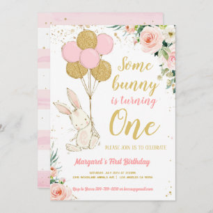 Invitation Bunny 1er anniversaire