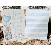Invitation Bunny 1st Birthday Boy 