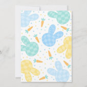 Invitation Bunny 5e Anniversaire Fête Printemps Garçon Bunny  (Dos)