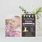 Invitation Bunny Anniversaire Fille Oeuf de Pâques Anniversai (Debout devant)