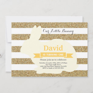 Invitation Bunny Anniversaire Oeuf de Pâques 1er premier anni