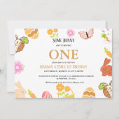 Invitation Bunny Anniversaire Oeuf de Pâques Joint 1er Annive (Devant)