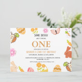 Invitation Bunny Anniversaire Oeuf de Pâques Joint 1er Annive (Debout devant)