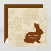 Invitation Bunny au chocolat (Devant / Derrière)