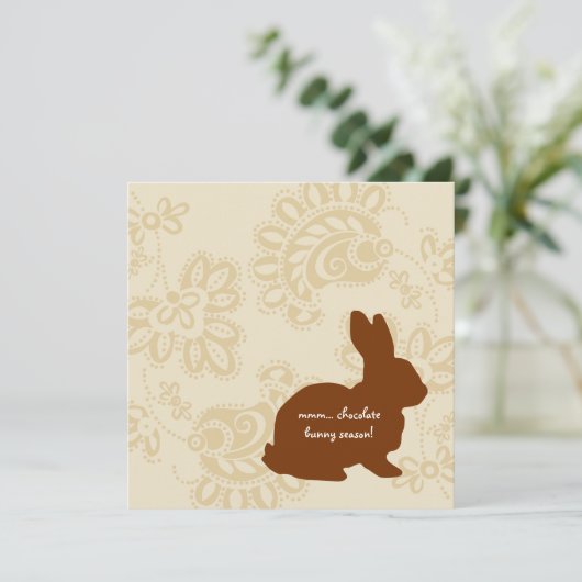 Invitation Bunny au chocolat (Debout devant)