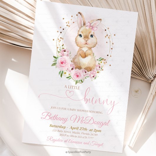 Invitation Bunny baby shower 