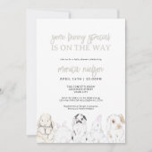 Invitation Bunny Baby shower genre neutre (Devant)