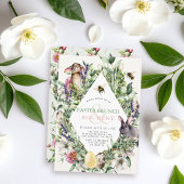 Invitation Bunny & Bee Greenery Rhombus Easter Brunch