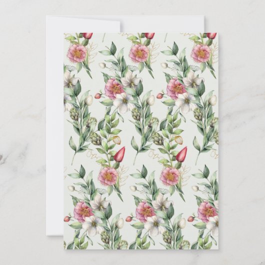 Invitation Bunny & Bee Greenery Rhombus Easter Brunch (Dos)