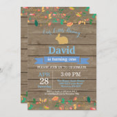 Invitation Bunny Birthday Boy Easter Egg 1er Anniversaire (Devant / Derrière)