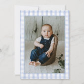 Invitation Bunny Blue Balloons Photo 1st Birthday Party (Dos)