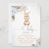 Invitation Bunny Boho baby shower  (Devant)