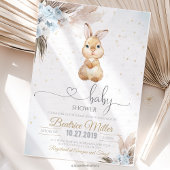 Invitation Bunny Boho baby shower 