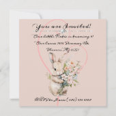 Invitation Bunny & Bouquet (Dos)