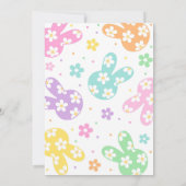 Invitation Bunny Daisy Floral Pastel Printemps 4ème anniversa (Dos)