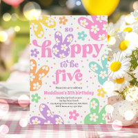 Bunny Daisy Floral Pastel Printemps 5e anniversair