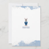 Invitation Bunny Dapper dans un Baby shower de garçon en cost (Dos)