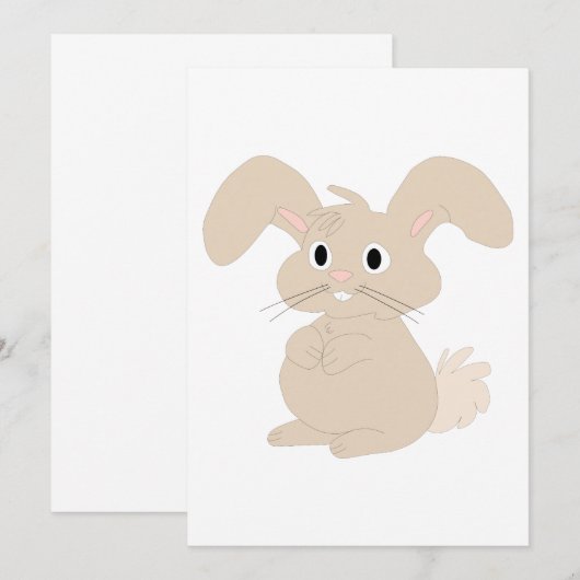 Invitation Bunny de Pâques (Devant / Derrière)