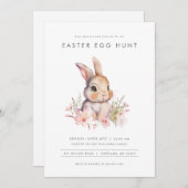 Invitation Bunny de Pâques Chasse aux Oeufs de Pâques Fête d' (Devant / Derrière)