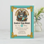 Invitation Bunny de Pâques Steampunk (Debout devant)