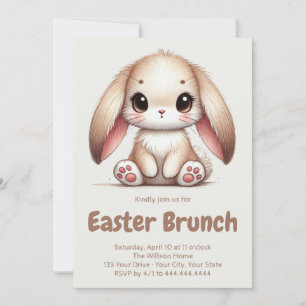 Invitation Bunny Earny Wonder Pâques